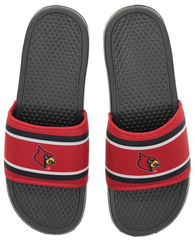 Image of FOCO NCAA Printed Team Logo and Color Stripes Comfortable Slide Sandals