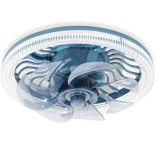 Ventilador de techo de 34W silencioso con lámpara E27 y control remoto para dormitorio