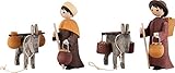 ulmik krippenfiguren 7 cm gebeizt  ULMIK Eselkarawane 4-teilig gebeizt - 7 cm
