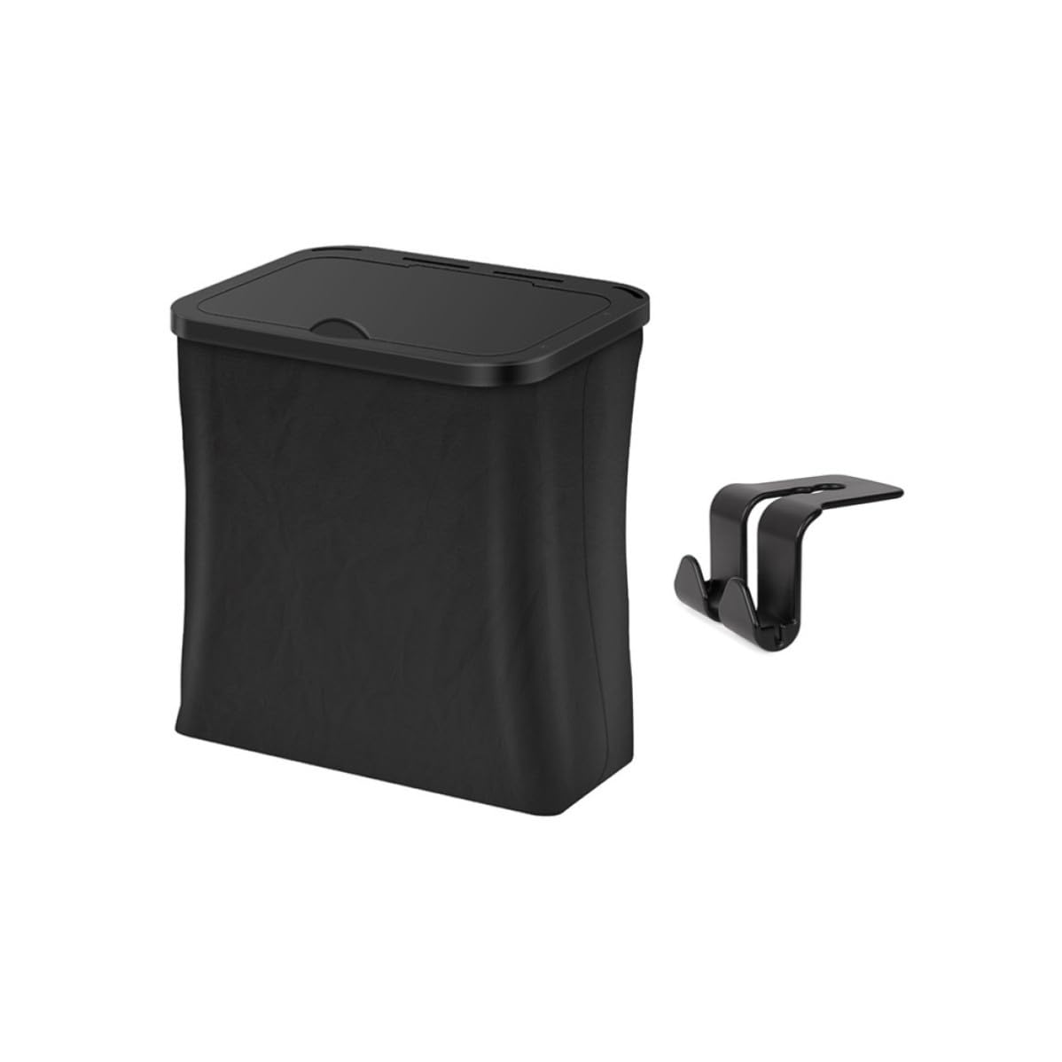 Cubo de basura plegable para coche Holibanna colgante e impermeable de ABS 8