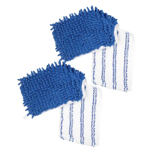 VERDANVERSE 2 piezas Recambio para Fregona Chenille Almohadillas Absorbentes Reutilizables para Duros y Azulejos Accesorio Limpieza Fácil Instalación para Mopa Seco y Húmedo