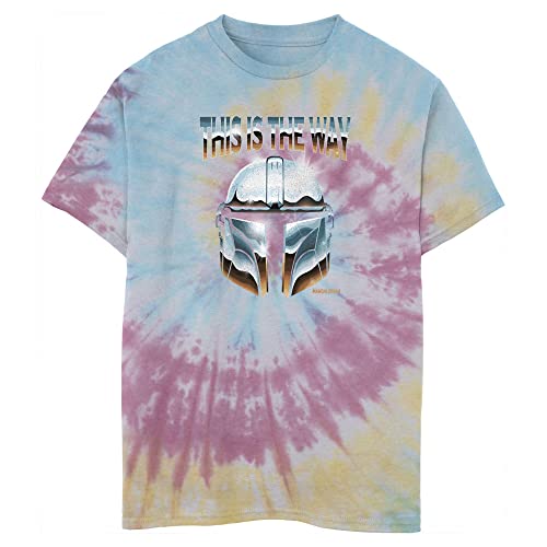 STAR WARS Mandalorian Chrome Dome Boys Short Sleeve Tee Shirt