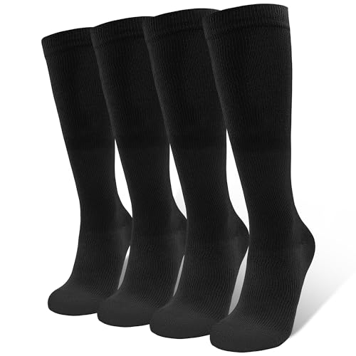 HYCLES Compression Sock for Women Men 4 Pairs for Athletic Sports Pregnacy Travel