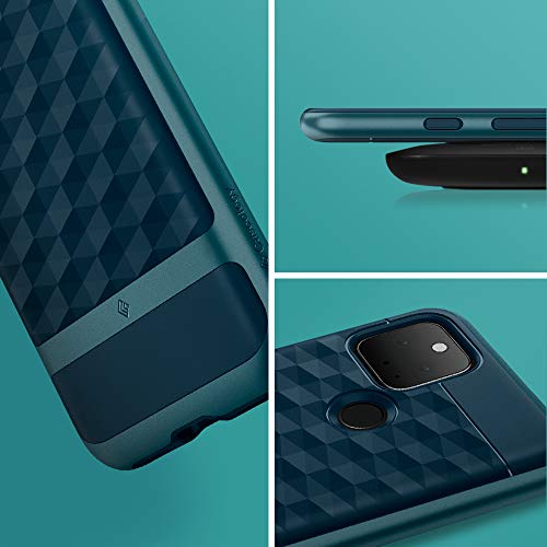 Image of CASEOLOGY Spigen Parallax for Google Pixel 5 Case, Pixel 5 Back Cover - Aqua Green