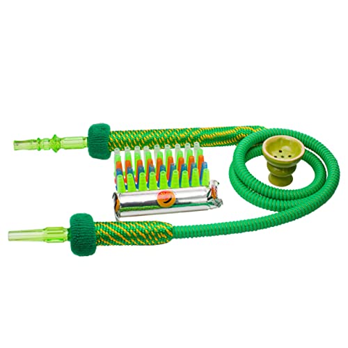 Hochwertiges Shisha Zubehör Zubehörset für Shisha Wasserpfeife - Material Schlauch + Kurze Mundstücke + Pfeifenrohr…