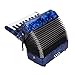 Accordion 22 Keys 8 Bass, Professional Musical Instruments for Adults Kids Children Beginners Gifts for Home Stage Performance with Black White Keys, Pure Sound Quality (Dark Blue)