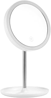balacoo Fashion Portable Chargeable Chargeable Makeup Mirror Rotating Mirror Ring Light Multifunction Vanity Mirror Cosmetic Mirror Intelligent Adjustable Fashion Make Up Mirror Magnifier
