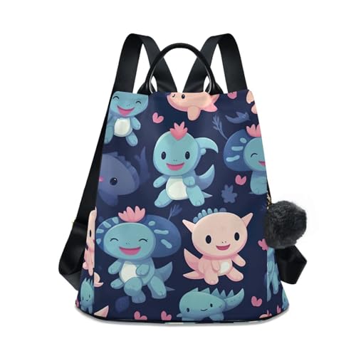 Sac à dos Axolotl antivol pour femme fini les affaires perdues