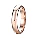 King Will GLORY 4mm Rose Gold Plated Polish Comfort Fit Domed Tungsten Carbide Ring Wedding Band