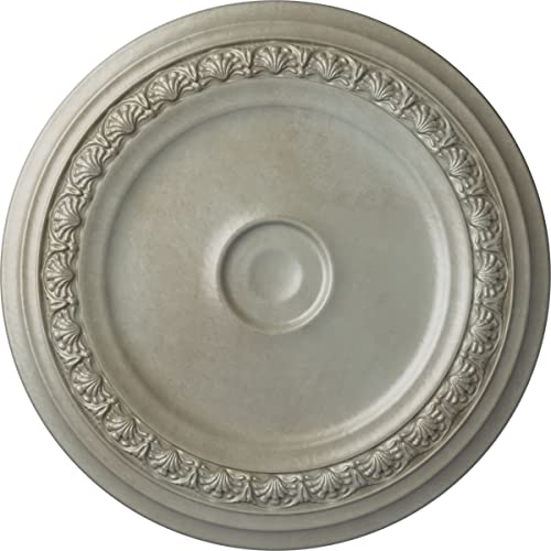 31 1/8"OD x 1 1/2"P Carlsbad Ceiling Medallion (Fits Canopies up to 5 1/2"), Hand-Painted Flash Gold