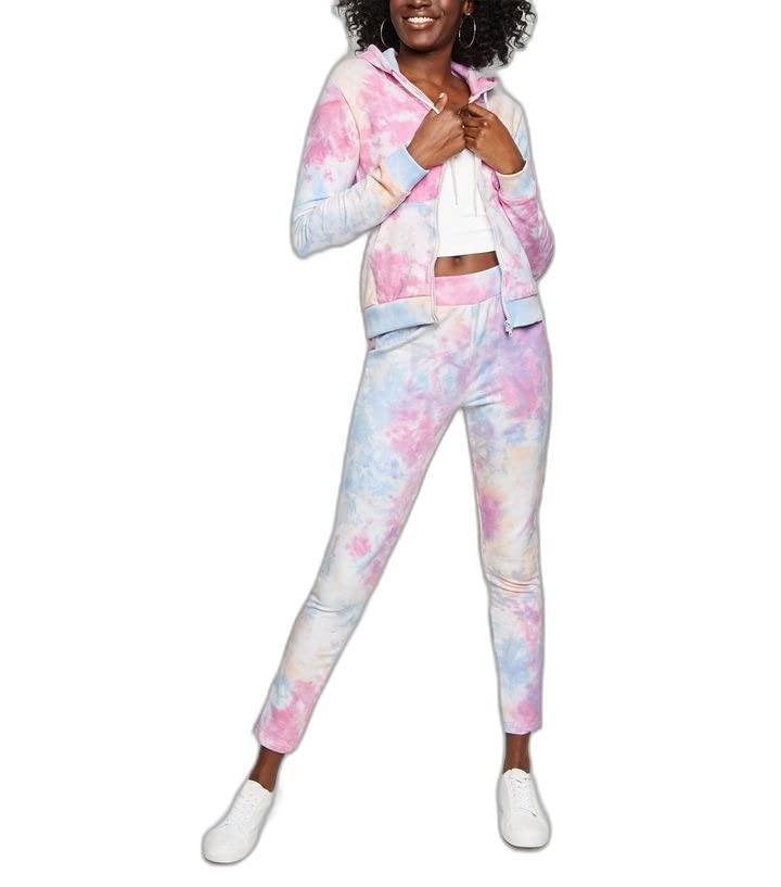 Image of Women's Tie-Dye Joggers Strechable Pants Treggings | Slim Fit Casual Joggers for Women|Straight Relaxed Fit Trousers|Gym Capri Pants for Women Running Track