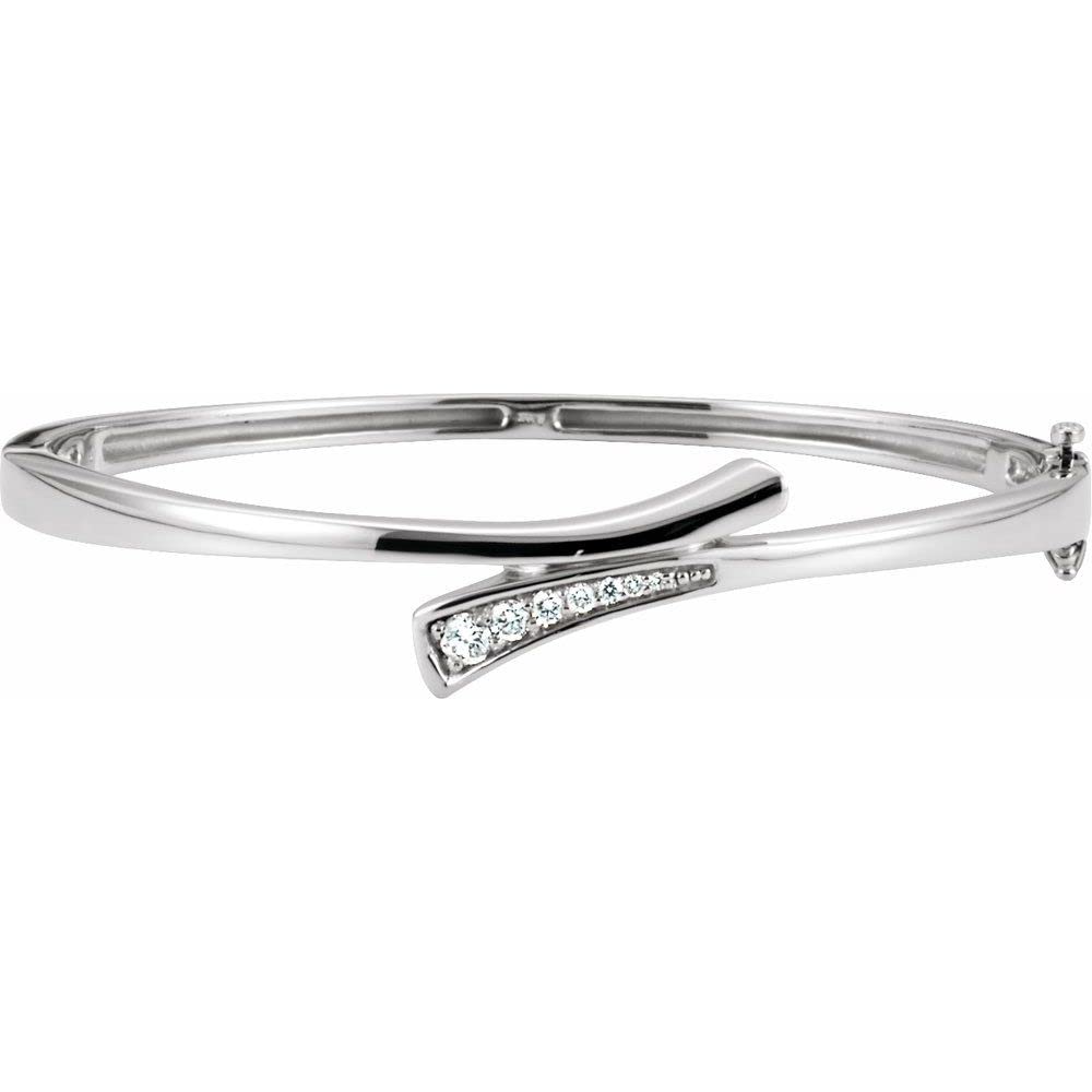 Sonia Jewels 1 4 Cttw Diamond Bangle Bracelet 25 Cttw Width 10 7mm