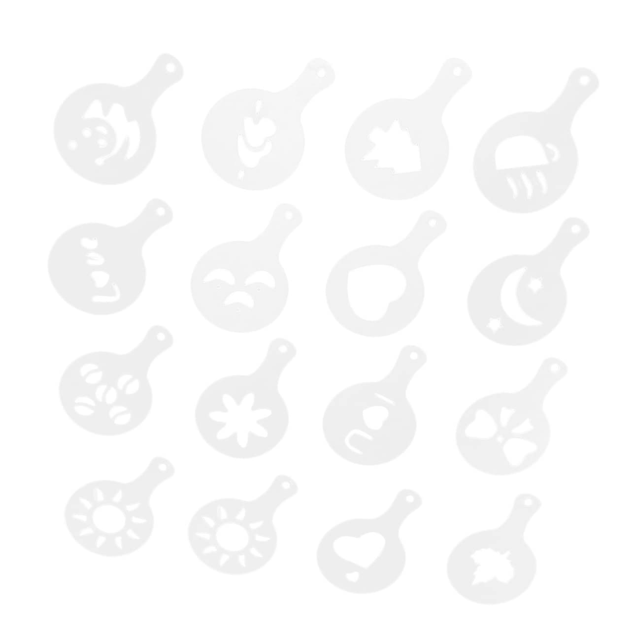SHOWERORO 80pcs Creative Baking Stencils for Cake and Coffee Decoration Reusable Templates for Mousse Cookies and More Fun for Boys and Girls and Adults
