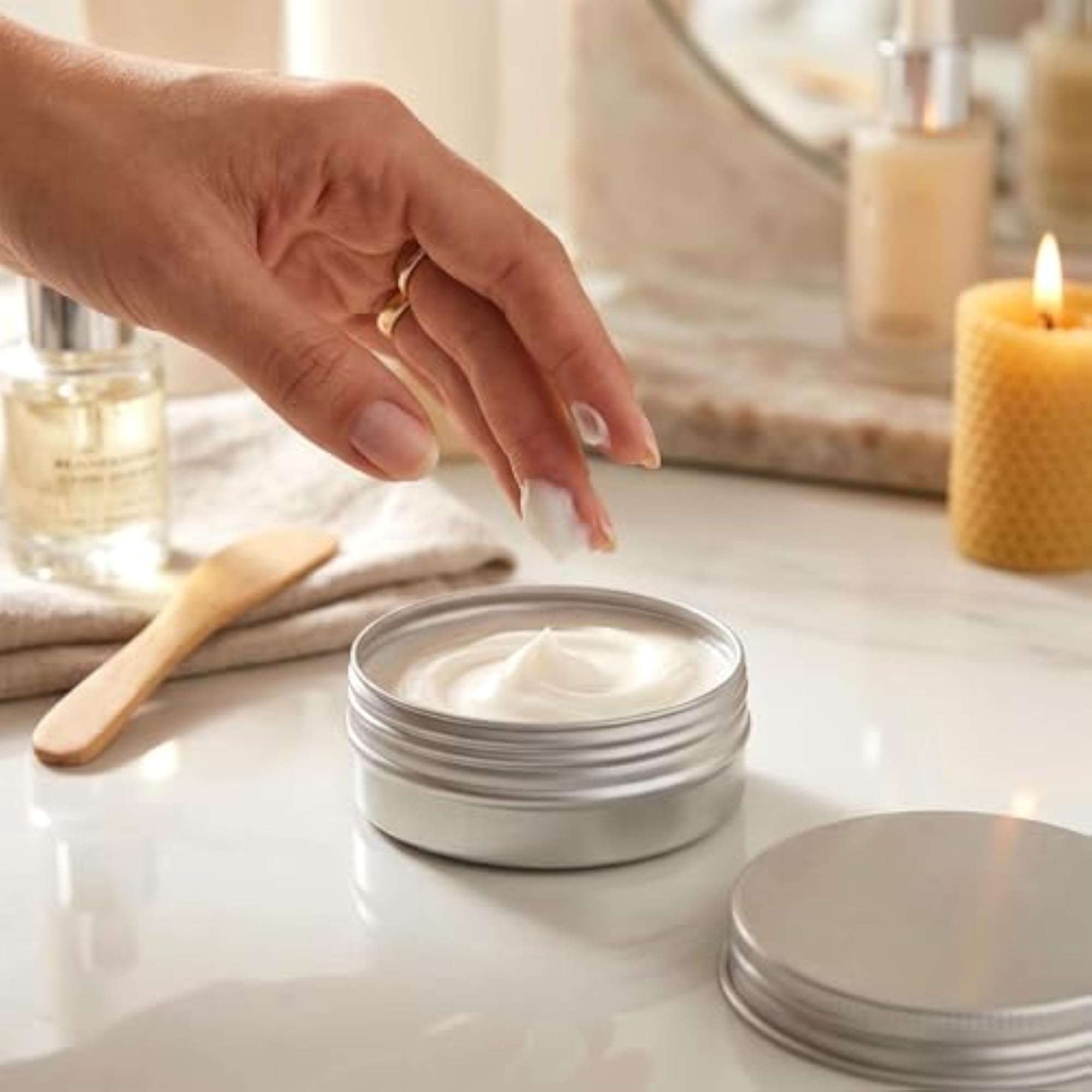 2PCS Cream & Lip Balm Containers, 60ml Circular Design