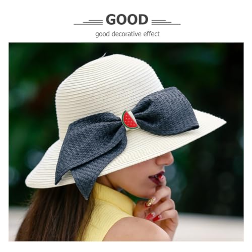 Image of Cute Watermelon Brooch Pin for Women Cartoon Fruit Lapel Pin Clip for Sweaters Dresses Scarves Stylish Brooch Clip Gift for Teachers Friends and Family