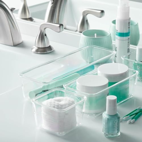 Image of UCRAVO 13Pcs Plastic Stackable Storage Drawers, Clear Desktop Drawer Organizers, Drawer Storage Organizer, Make up Organizer with Drawers, Acrylic Drawers Organizer for Office Supplies, School, Home