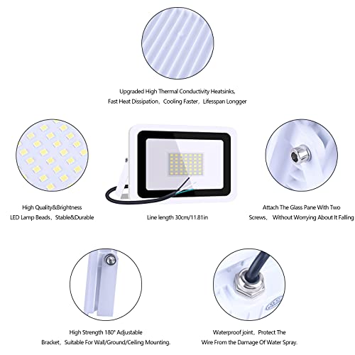 MIHEAL 50W LED Flood Lights - 2 Pack for $16.23 - Image 4