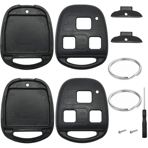 Coque de clé pour Lexus RX et ES - Lot de 2 boîtiers de rechange 3 boutons