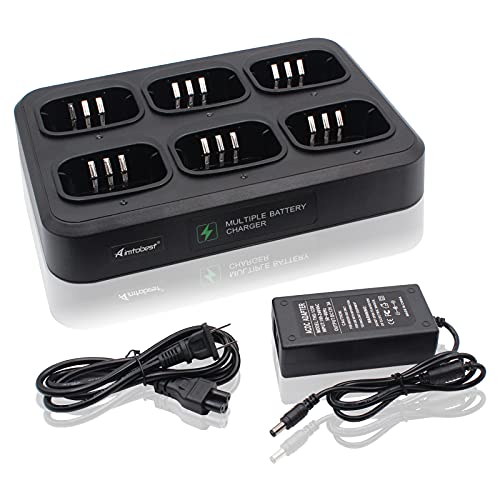 6-Way Multi Unit Charger Compatible For Tyt Md380 Md-380 Md-Uv380 Md-380U Md-380V Md-380Gps Retevis Rt3 Rt3S Handheld Two Way Radio #TOP28
