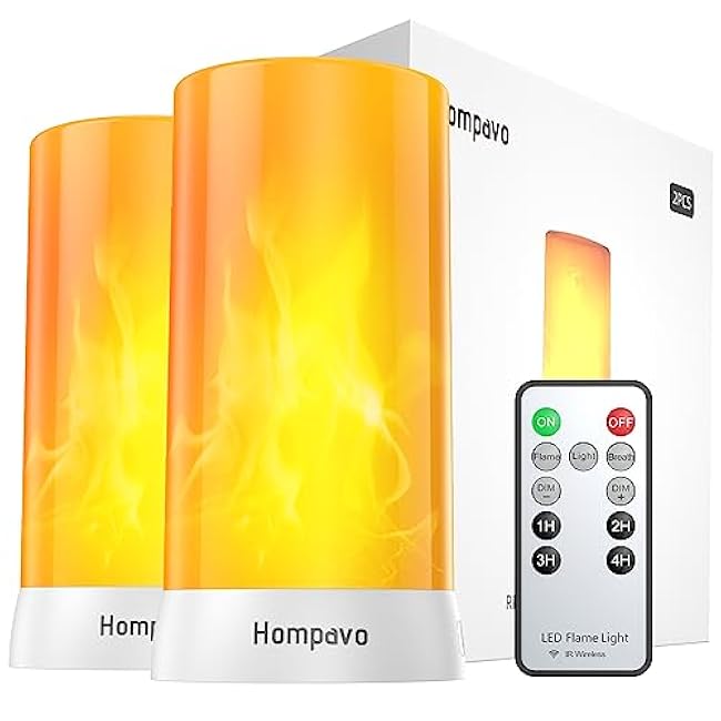 Hompavo LED Flame Lights Flameless Candles Flickering Lanterns