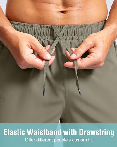 Image of G Gradual Men's Athletic Running Shorts with Zipper Pockets Quick Dry 7 inch / 5 inch / 9 inch Workout Gym Shorts for Basketball Hiking