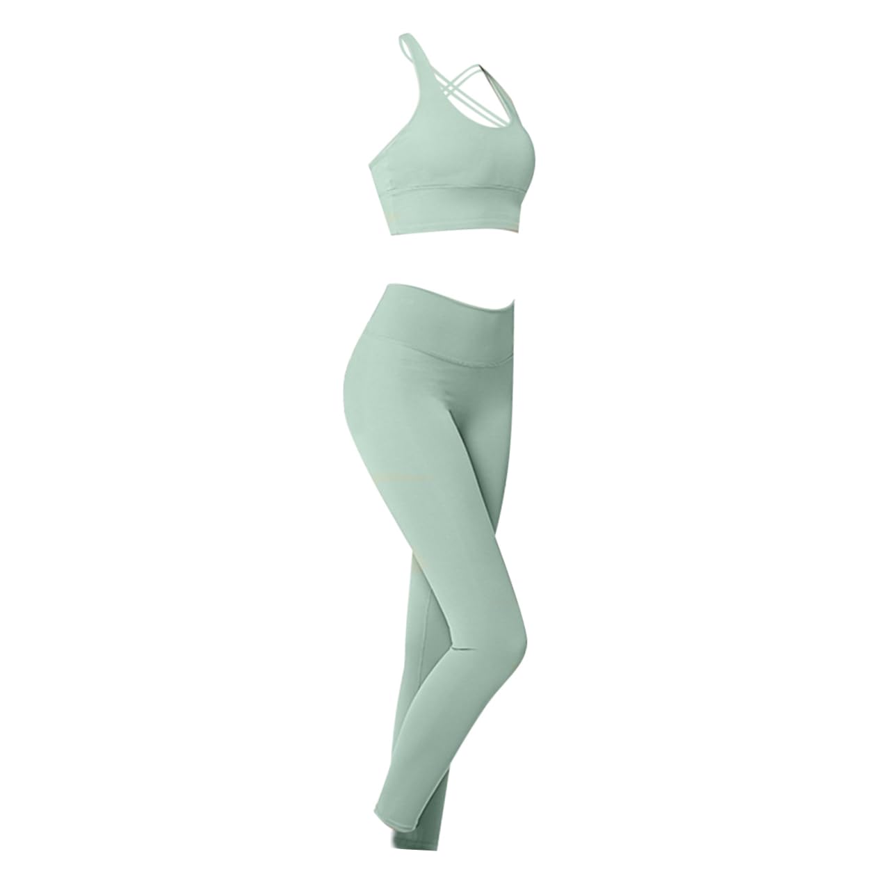 GALPADA Women Quick-dry Yoga Clothing High Waist Leggings and Sports Vest for Yoga Running and Fitness Breathable Activewear