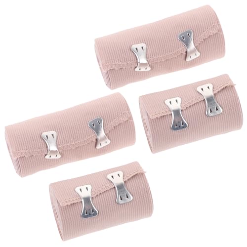 Healifty elastische Bandage 4 stücke Elastische Medizinische Bandagen Wrap Kompressionsrolle mit Extra Metall Clips Sport Liefert (2 * 7,5 CM Breite und 2 * 10 CM Breite)