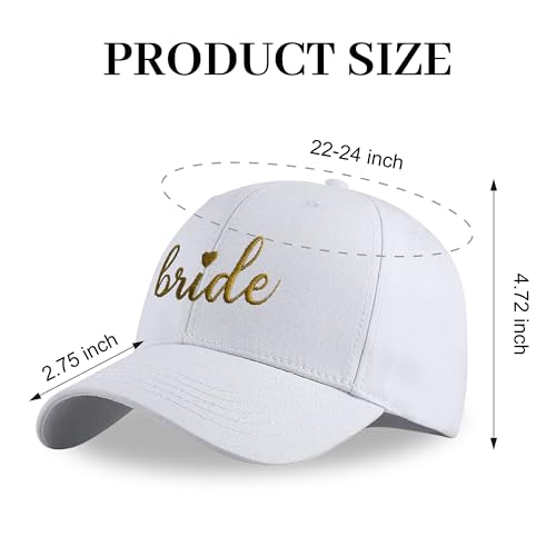 Image of LADY&HOME Bachelor /Bachelorette Party Baseball Hats Set, Embroidered Adjustable Cotton Truck Caps