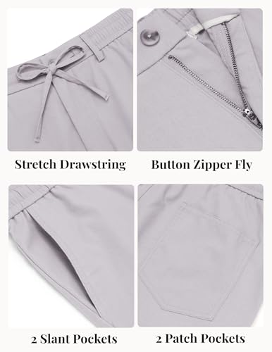 Image of COOFANDY Mens Cotton Linen Pants Casual Drawstring Summer Beach Pants Lightweight Linen Dress Trousers