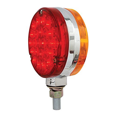 GG Grand General 78375 4" Double Faced Pearl 48 LED Sealed Light Lens in Twin Pack, Amber/Red - Thumbnail 2