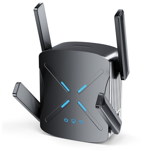 2025 WiFi Extender Signal Booster, New Gen Wi-Fi 6 Repeater, Covers Up to 12,000 sq.ft Range, Dual-Band Internet Booster with Gigabit Ethernet Port, Easy Setup, EasyMesh Compatible (CF-XR182S)
