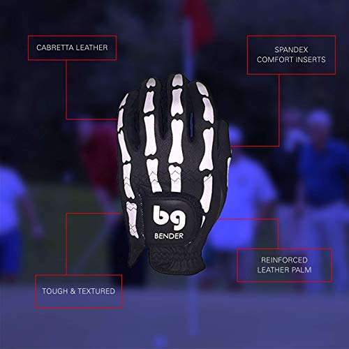 Bg Bender Golf Glove | Wear On Left | (Crossbones, Mens Xl) #TOP2