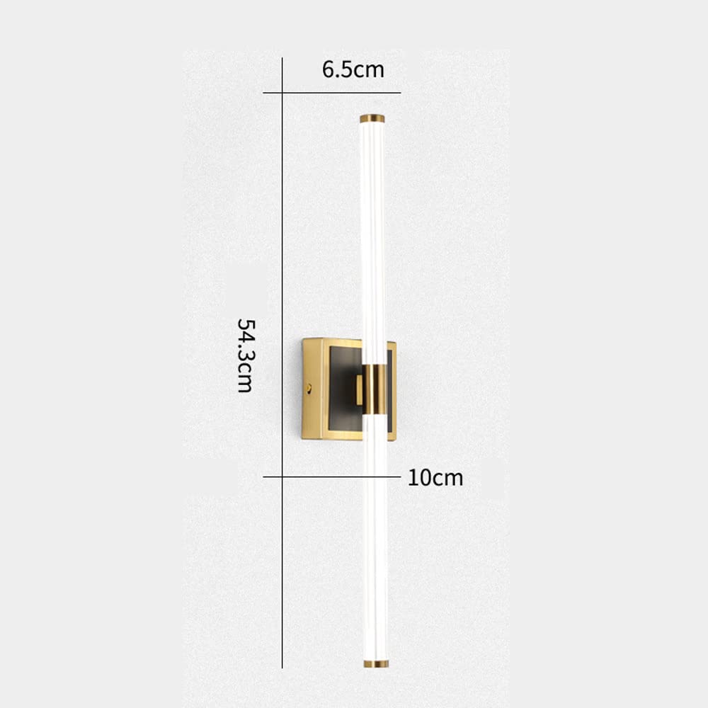 Jadssox Lampe de Miroir de courtoisie LED linéaire pour Salle de Bain, 10 W Miroir Avant luminaires Lampes de Maquillage, Bain Miroir Avant lumières linéaire vanité Applique Murale sur Miroir