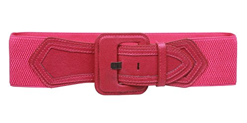 Women's High Waist Fashion Stretch Belt with Tab Detailing