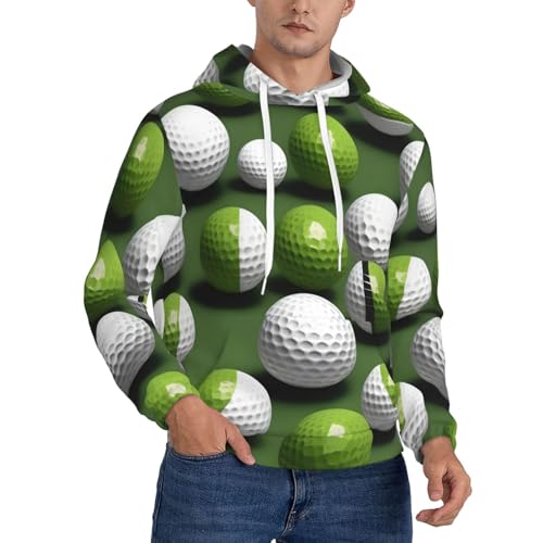Sweat à capuche chaud homme imprimé golf isolation thermique pour gym et voyage
