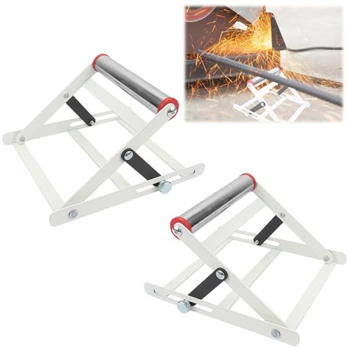 BIGP 2 Telai di Supporto Regolabili per Tagliatrici, Seghe da Tavolo - Altezza Regolabile, Metallo - Supporto per Materiale, Inserto per Macchina da Taglio