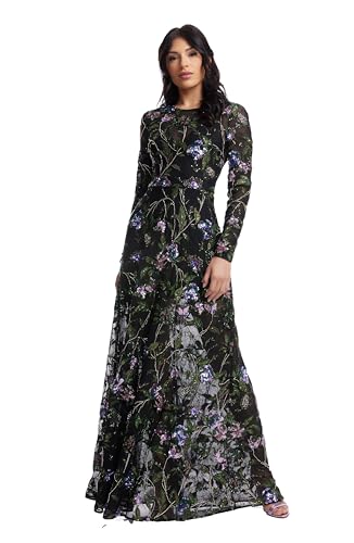 Image of Dress The Population Women's Ava Fit and Flare Maxi Dress