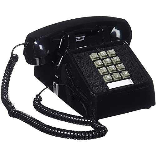 Teléfono de escritorio analógico clásico Single Line 2500 negro miniatura 1