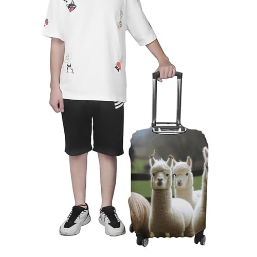 Alpaca Family Luggage Cover, Washable Elastic Suitcase Cover Protector Fit 18-32 Inch Luggage 7
