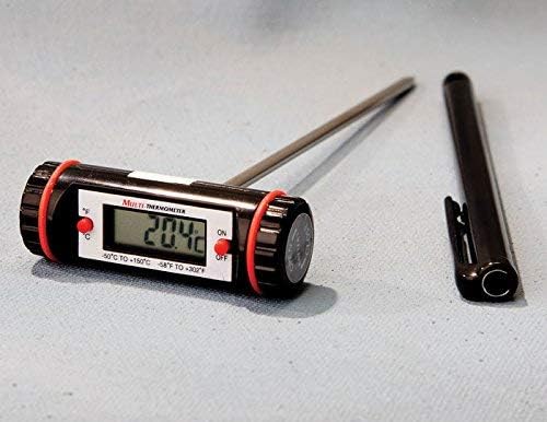 Digital T-Handle Waterproof Thermometer, with Certificate Traceable to NIST, C/F, -58 to 302F or -50 to 150C, Data-Hold, from Weber Scientific