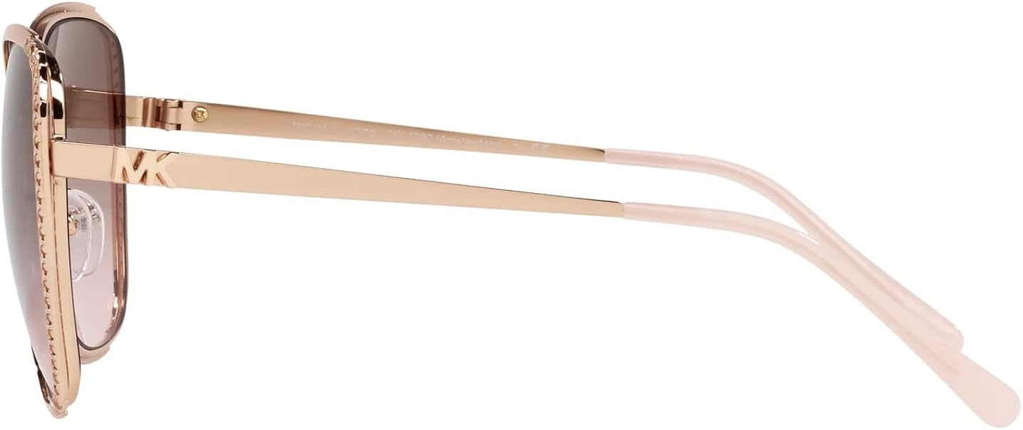 Miniatura 4 de Michael Kors Amsterdam MK 1090 110811 - Lentes de sol cuadrados de metal color oro rosa lentes degradados