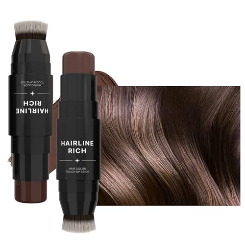 Lápiz de cubierta gris - Marcador de raíz de pelo, de color instantáneo | Sombra duradera para mujeres, herramienta de coloración ligera para líneas de cabello, retoque profesional, de