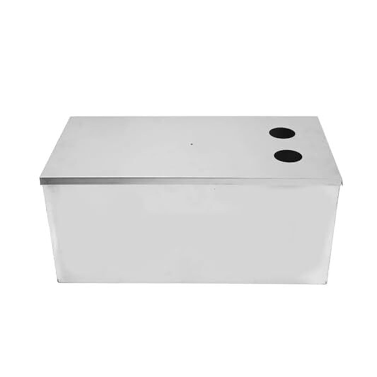 3-stopniowy filtrujący łapacz tłuszczu Odtłuszczacz ze stali nierdzewnej do kuchni, 50x25cm, podwójne otwory