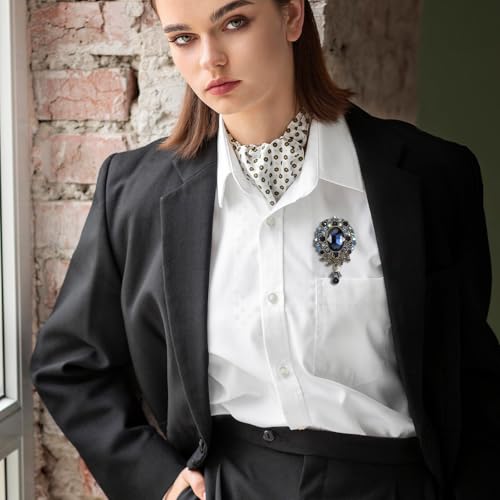 Image of Vintage Teardrop Rhinestone Brooch Crystal Diamond Wedding Brooches and Pins Flower Badge Boutonniere Corsage for Women