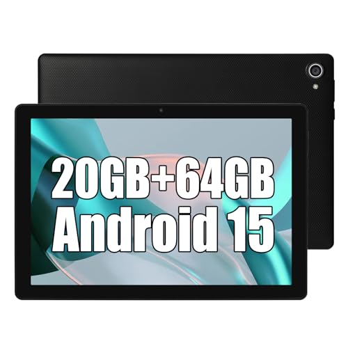 Genérico Tablet de 10.1 Pulgadas con Android 15, Octa Core, 20GB de RAM, 64GB de ROM (Ampliable a 1TB), Batería de 5000mAh, Pantalla Táctil HD de 1280x800, Cámara Dual, WiFi, Tablet 2026, Color Negro