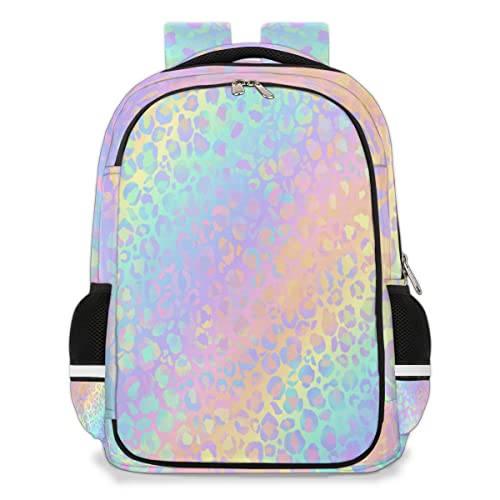 Cfersan Rainbow Leopard Multifunctional Backpack For Girls Durable Laptops Water Resistant College School Travel Backpack Gifts For Men & Women #TOP1