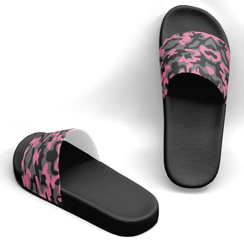 Pitovozu Art Camo Colorful Slippers for Women Men Comfotable Sandals Non Slip Home Bedroom Pool Shower Outdoor Slide Slippers2