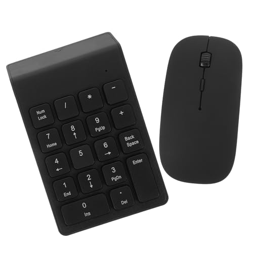 Sewroro Clavier Numérique Et Numérique pour Ordinateur Portable Ensemble Clavier Et Souris Léger Compact Connexion Usage Maison Et Bureau Couleur Noire