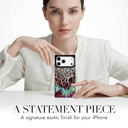 Image of COCOMII Rectangle for iPhone 18 Pro Max /17 Pro Max Case, Botanical Leopard