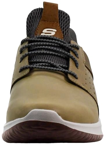 Skechers Men's Delson-Axton Shoes, Taupe, 11.5 M